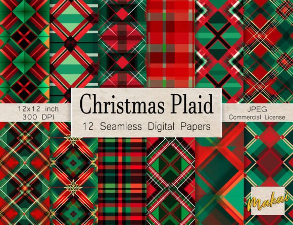 12 Modern Christmas Plaid Patterns