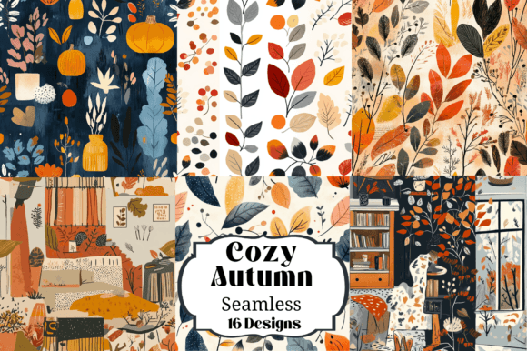 16 Bold Cozy Autumn Seamless Patterns