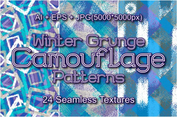 24 Winter Grunge Camo Patterns: The Ultimate Toolkit for Edgy Design Projects