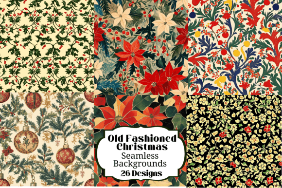 26 Old Fashioned Christmas Patterns for Digital Creators