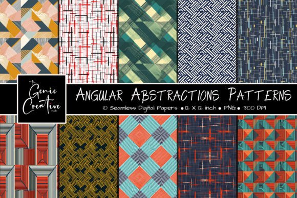Angular Abstractions Seamless Patterns for Creative Projects