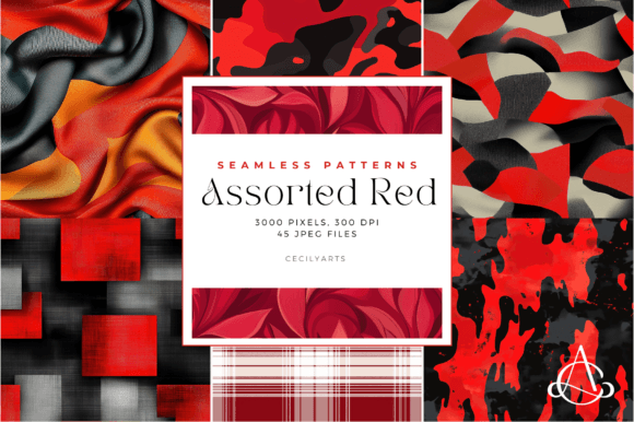 Assorted Red Seamless Patterns for Creative Projects