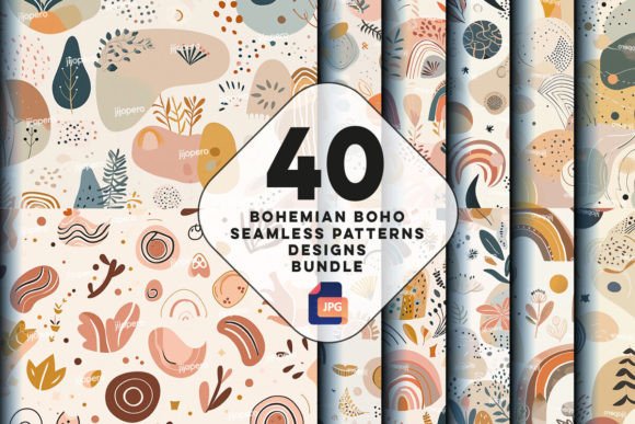 Bohemian Boho Seamless Patterns for Creative Projects
