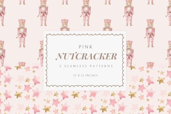 Experience the Alluring Harmony of Pink Nutcracker Seamless Patterns