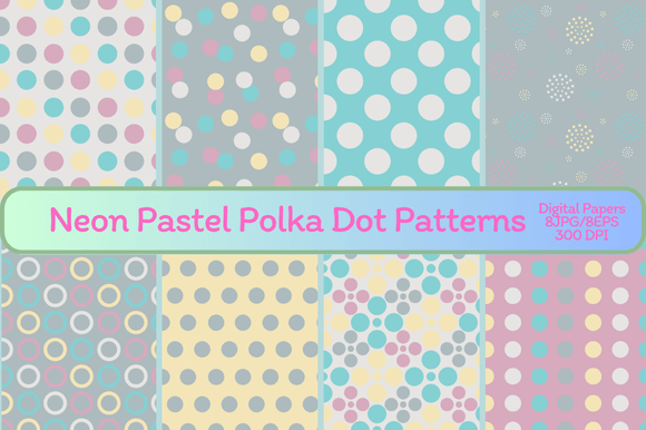 Neon Pastel Polka Dot Seamless Patterns: The Versatile Digital Asset for Modern Creatives