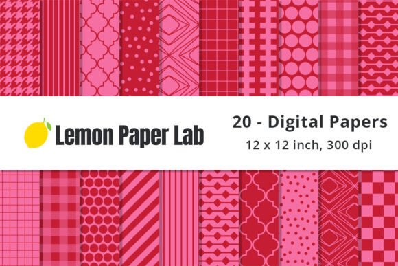 Pink and Red Digital Background Patterns: A Practical Evaluation of the Basics Collection
