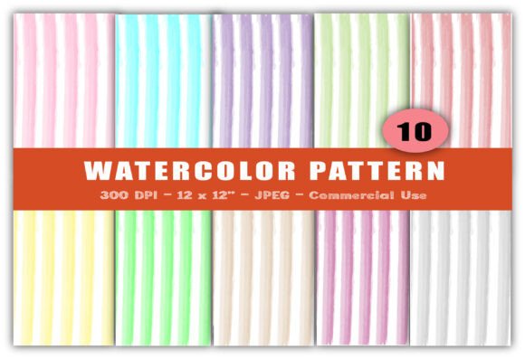 Rainbow Watercolor Patterns