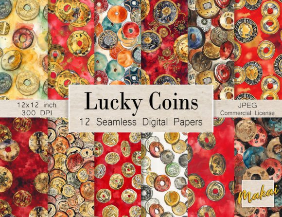 Ring in Prosperity: How to Use 12 Watercolor Chinese Seamless Patterns for Creative Projects