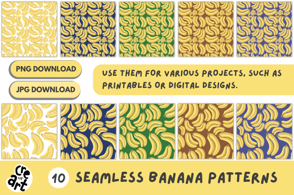 Seamless Banana Patterns: A Tropical Twist for Your Next Creative Project