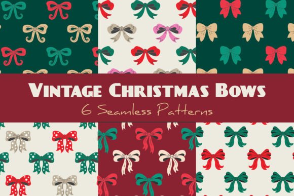Understanding Vintage Christmas Bows Seamless Patterns for Holiday Design
