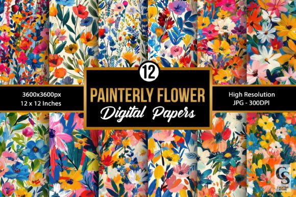 Unlock Creativity with Rainbow Painterly Flowers Patterns for Your Next Craft Project