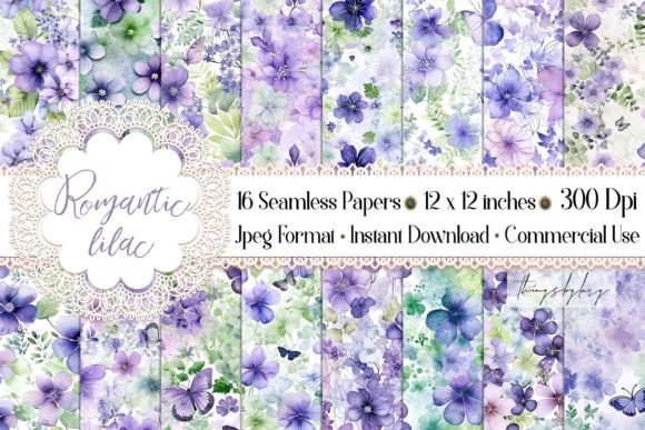 Unlocking Creative Potential with 16 Seamless Lilac Flowers Patterns