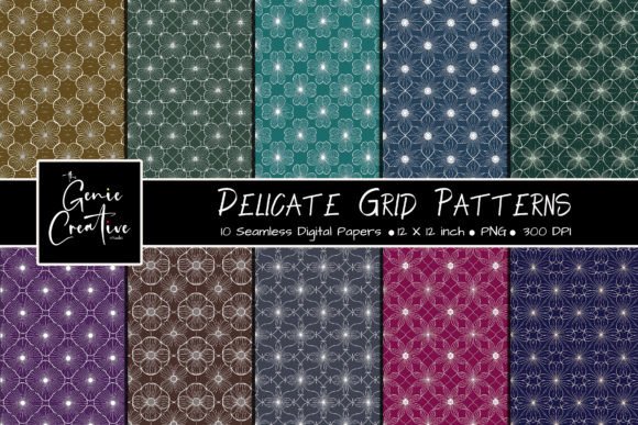 Unlocking Creative Potential with the Delicate Grid Seamless Patterns Set